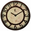 Geneva/Advance Clock Co 8.25 Antique Finish Plastic Wall Clock 4432G